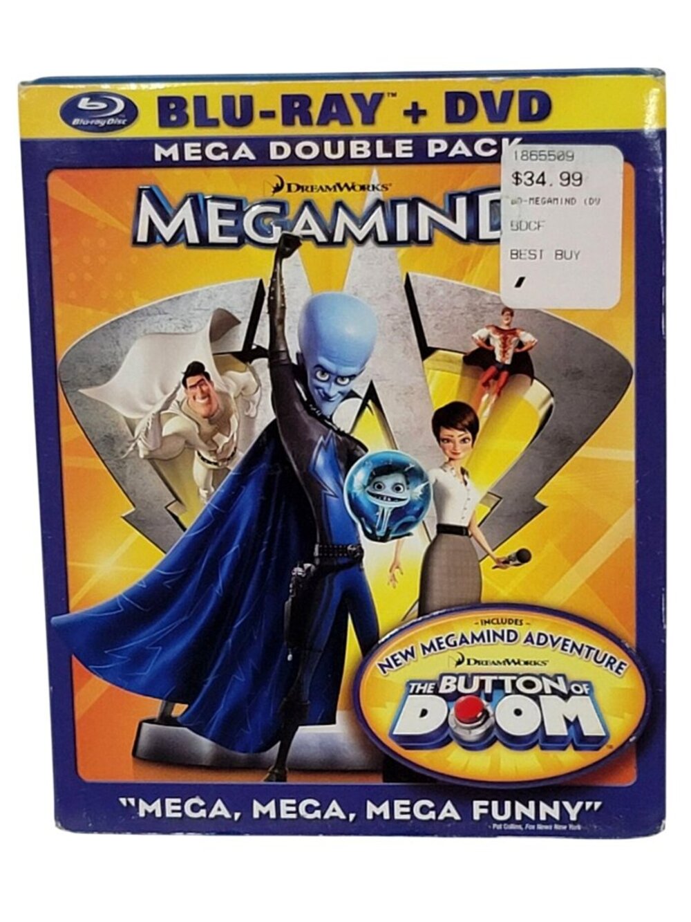 Megamind Mega Double Pack Blu-Ray + DVD DreamWorks Family Adventure